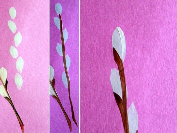 Рисование для детей ваза с ветками