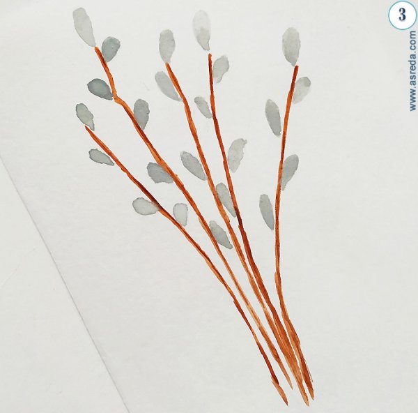 Верба карандашом