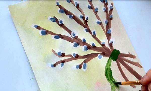 Стилизация ветки вербы