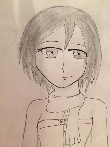 Микаса Аккерман для срисовки