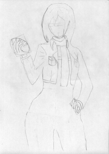 Микаса Аккерман скетч