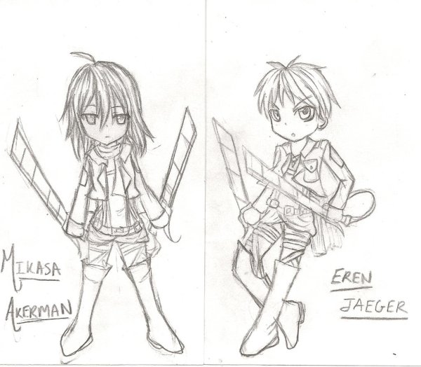 Микаса Аккерман рисовалки