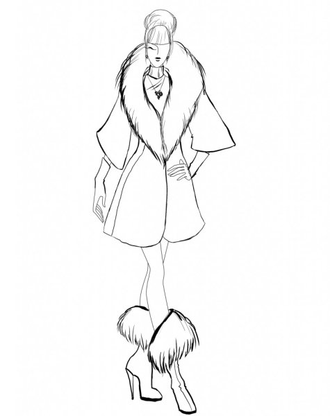 Верхняя одежда раскраска