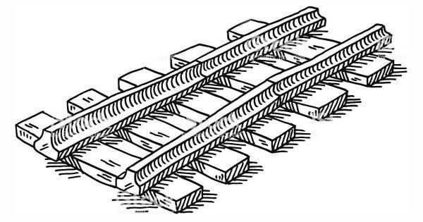 Нарисованные шпалы