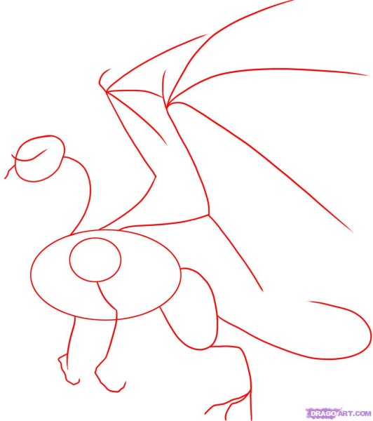 Поэтапное рисование дракона