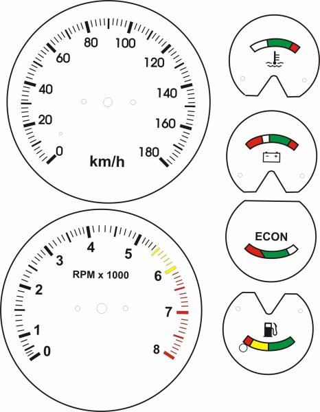 Белая шкала приборов ВАЗ 2107