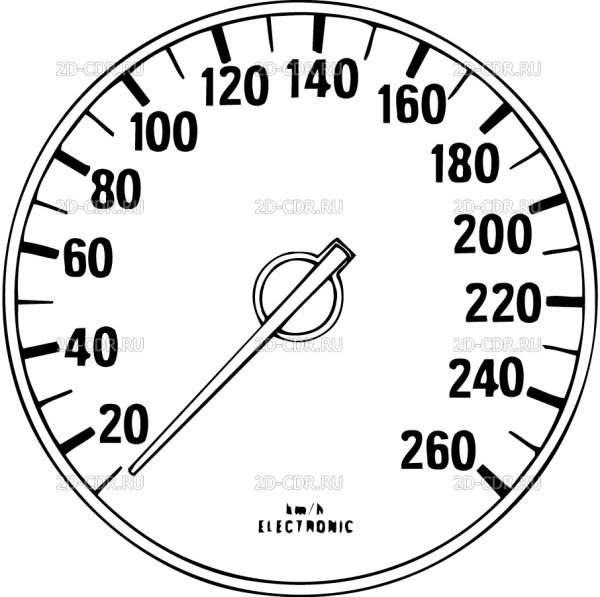 Спидометр рисованный