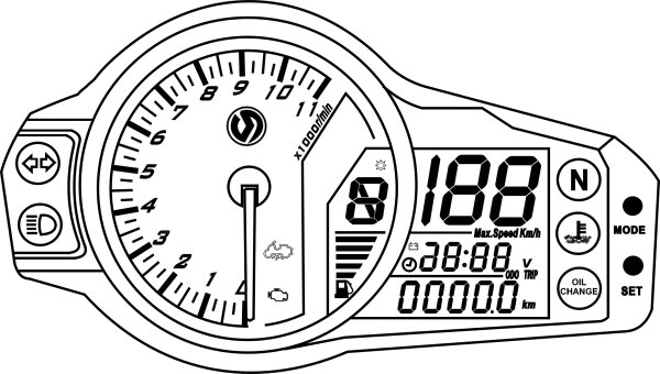Макет шкал приборов УАЗ