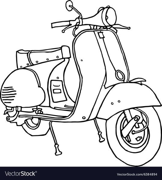 Раскраски скутер для мальчиков