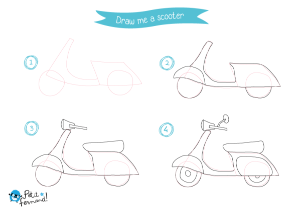 Нарисованный интересный транспорт