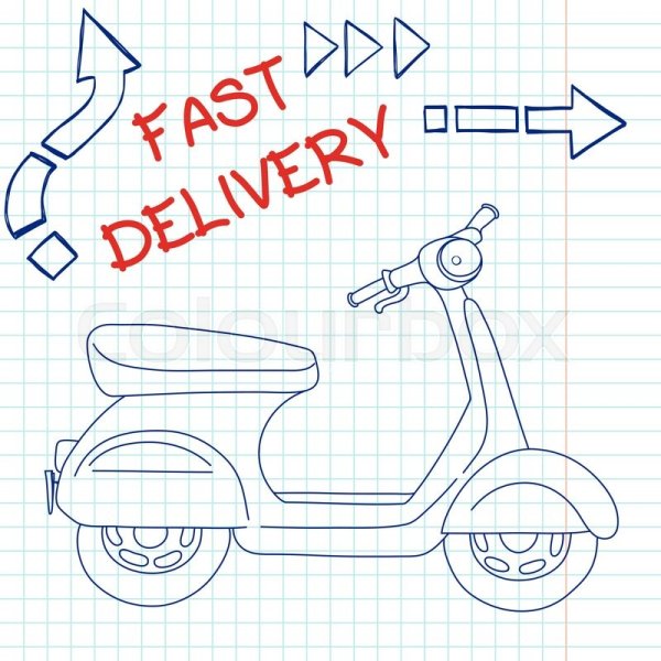 Мопед по клеточкам