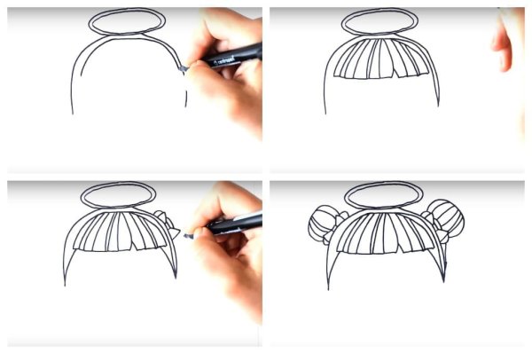 Пучок карандашом поэтапно