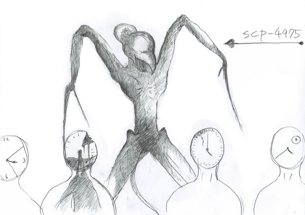 SCP 682 Неуязвимая рептилия карандашом