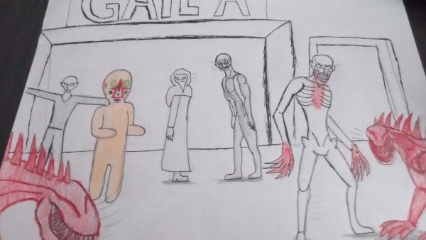 Скромник SCP 049 карандашом