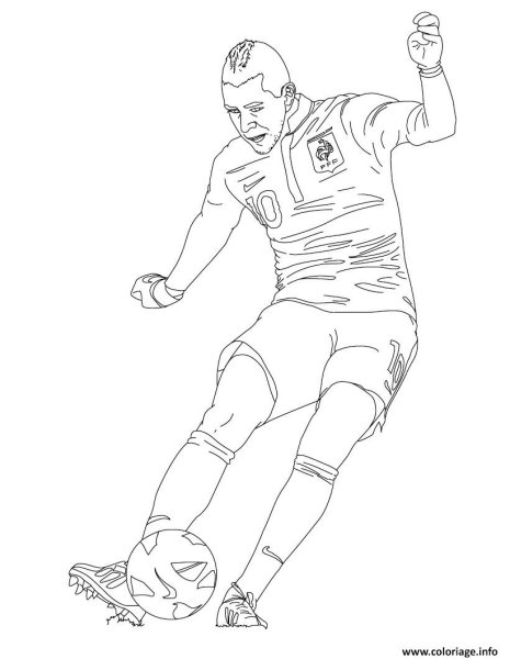 Раскраска футболисты Месси имбапе