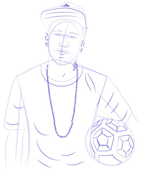 Раскраска футболист Неймар