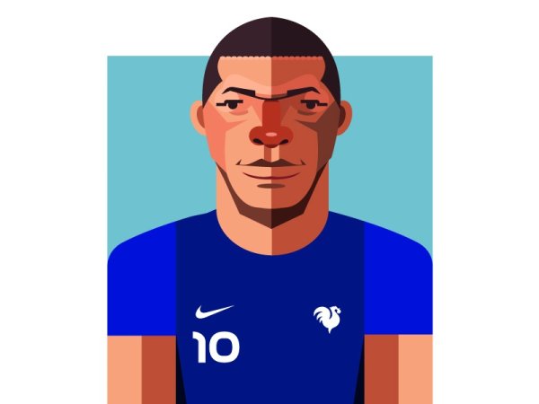 Мбаппе рисунок