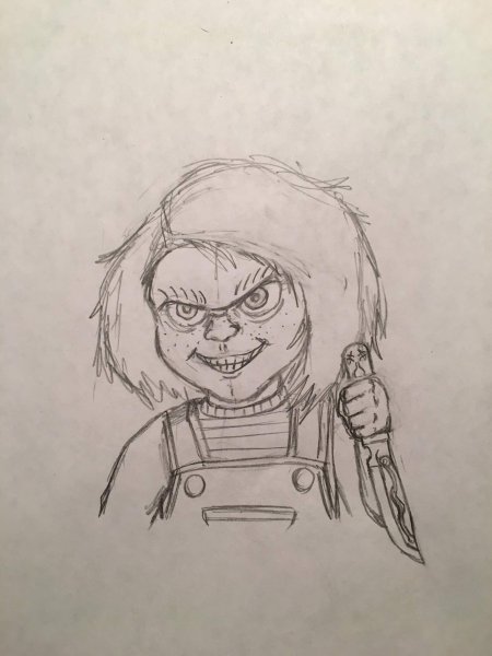 Раскраска кукла Анабель