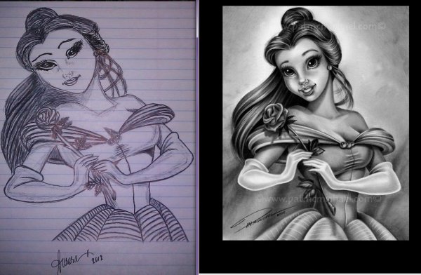 Поэтапное рисование принцессы для детей