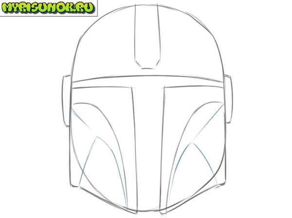 Шлем мандалорца спереди