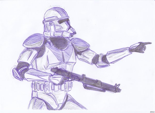 Клон 501 легиона рисунок