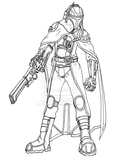 Звёздные войнырасскраска Мандалорец