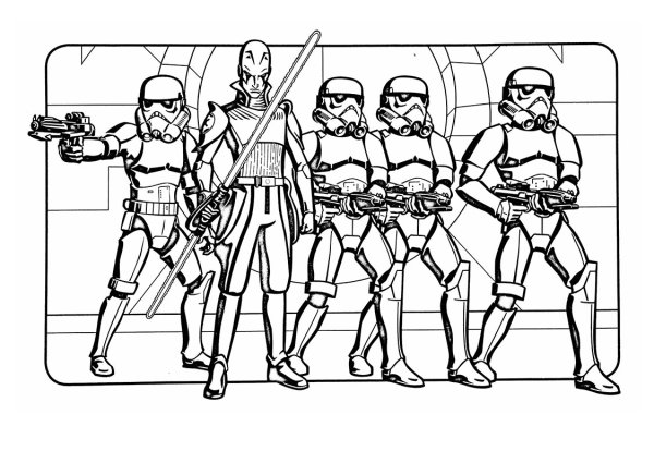 Раскраска Звёздные войны войны клонов 5012 Легион