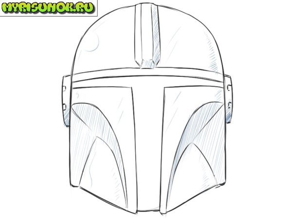 Шлем мандалорца сбоку