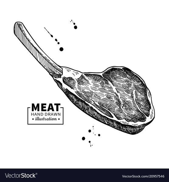 Кусок мяса скетч