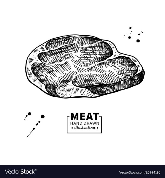 Мясо стейк вектор