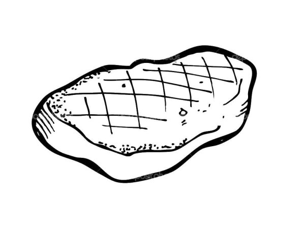 Мясо раскраска для детей