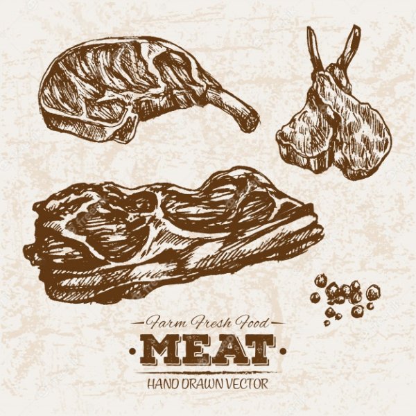 Стейк рисунок вектор