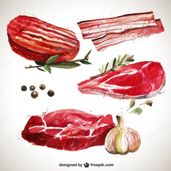 Стейк акварель