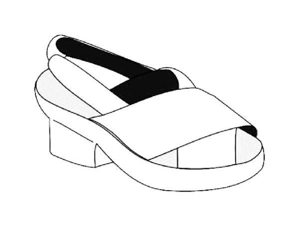 Сандалии раскраска для детей