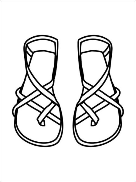 Обувь сзади рисунок