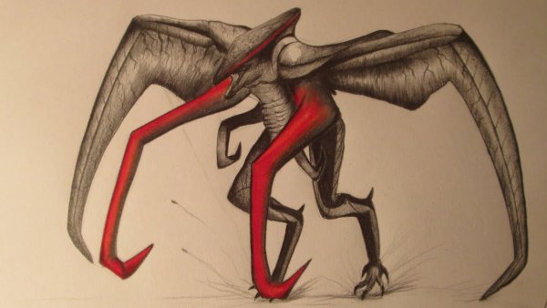 Гнус рисунок карандашом