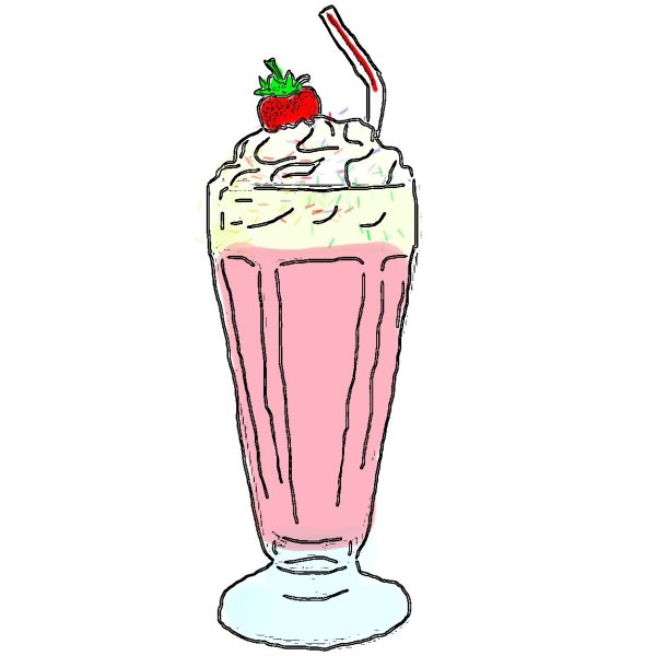 Молочный коктейль мультяшный