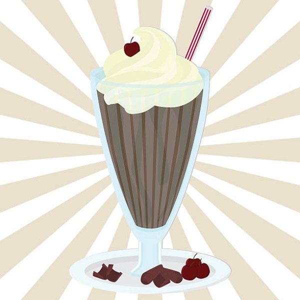Шоколадный коктейль нарисовать