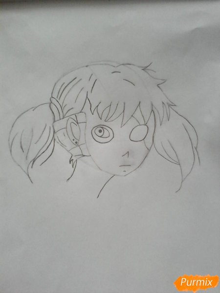 Салли рисунок карандашом