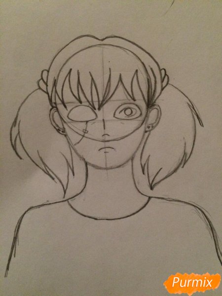 Салли рисунок карандашом