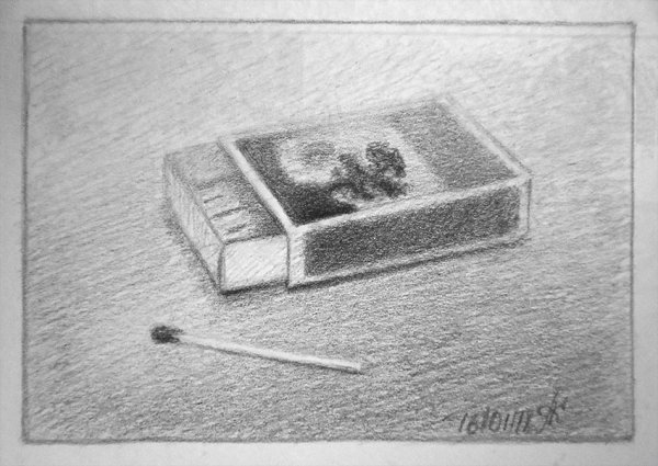 Спичечный коробок в перспективе