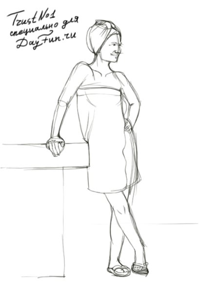 Как нарисовать полотенце