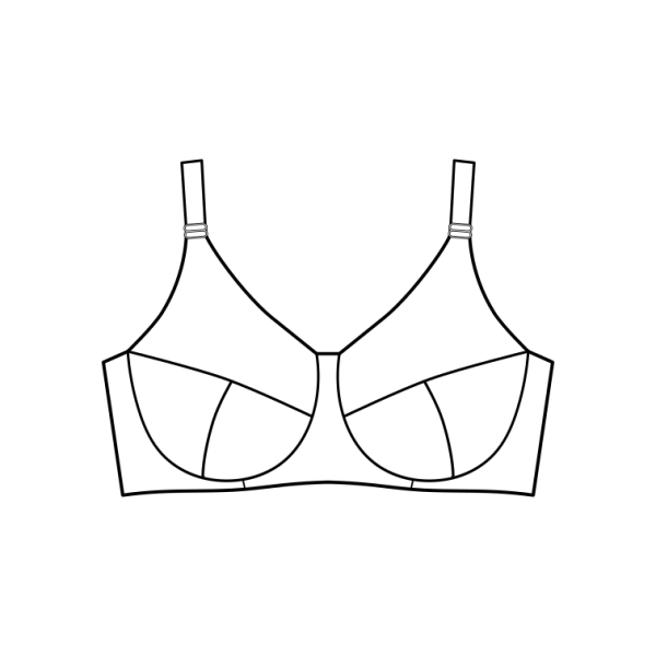 Выкройка чашки бюстгальтера балконет