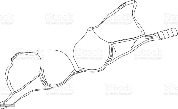 Бюстгальтер рисунок контурный