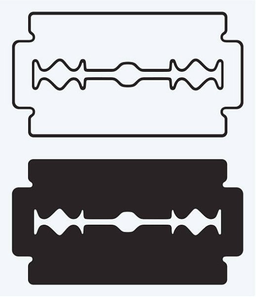 Трафарет лезвия