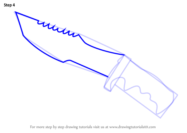 Охотничий нож КС го чертеж