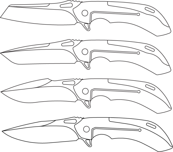 Охотничий нож раскраска