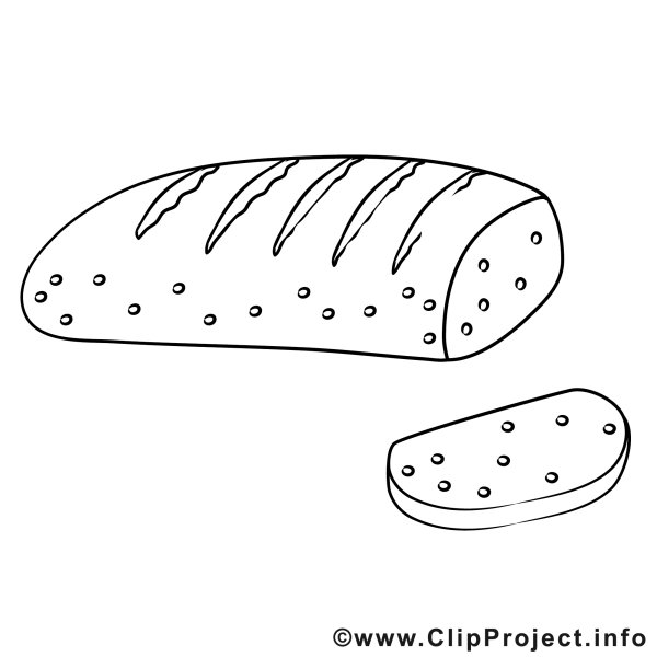 Хлеб раскраска для детей