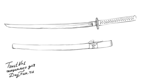 Катана рисунок