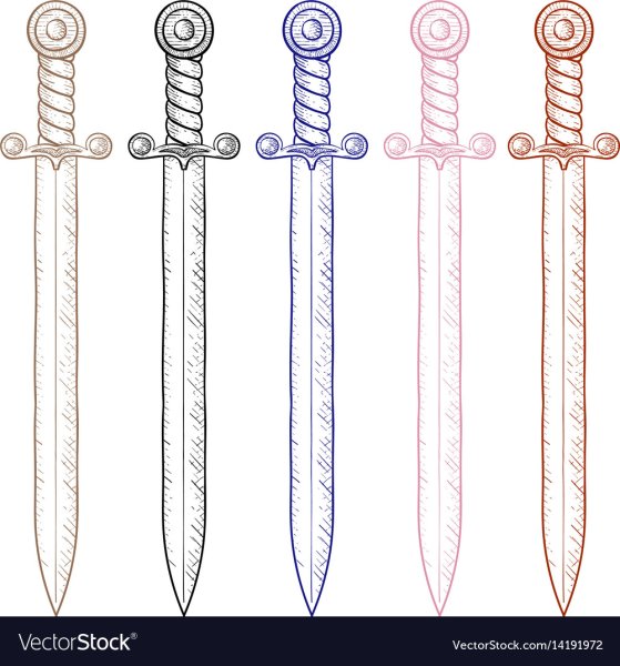 Исторические мечи рисование